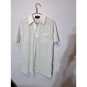 Men's medium Vintage Puritan "the sporting life" pale yellow  polo T-shirt